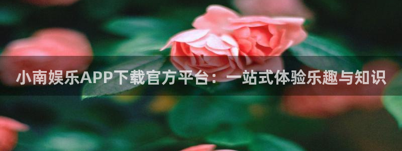 尊龙凯时人生就是搏怎么登录：小南娱乐APP下载官方平台：一站式体验乐趣与知识